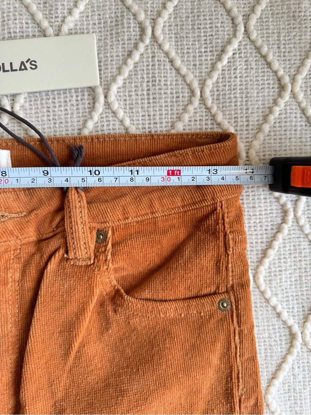 NWT Rolla’s Eastcoast Flare Corduroy Pants 28 High Rise Caramel